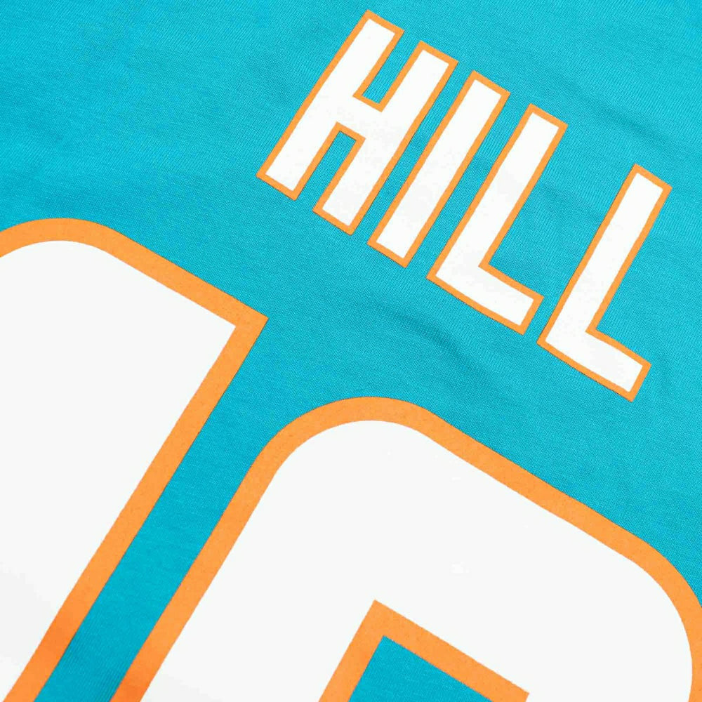 Tyreek Hill #10 Miami Dolphins Player NFL T-Shirt Aqua Taass US