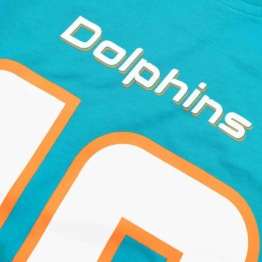 Tyreek Hill #10 Miami Dolphins Player NFL T-Shirt Aqua Taass US