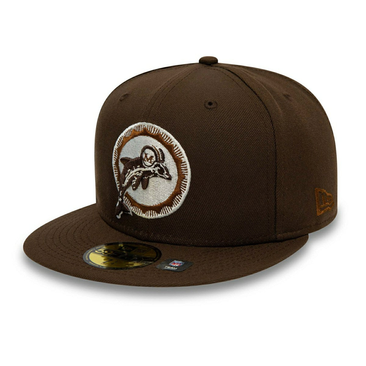 Miami Dolphins Walnut Super Bowl VII New Era 59FIFTY Fitted NFL Cap Classic