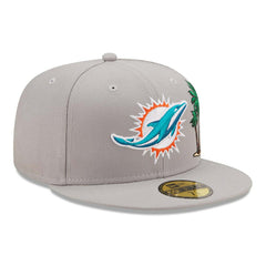 Miami Dolphins Tropical New Era 59FIFTY Fitted NFL Cap Lifestyle