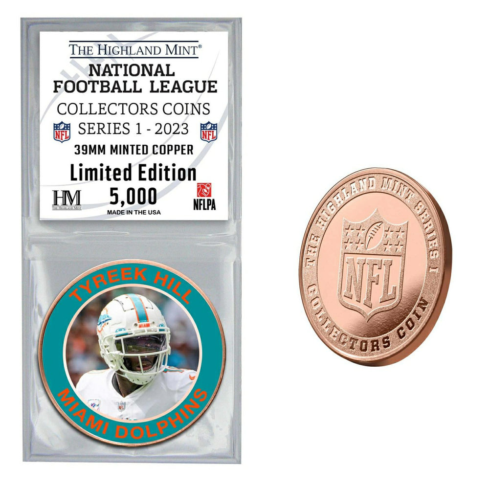 NFL Collectors Coins Series 1 Tyreek Hill Miami Dolphins Commemorative Coin Taass US