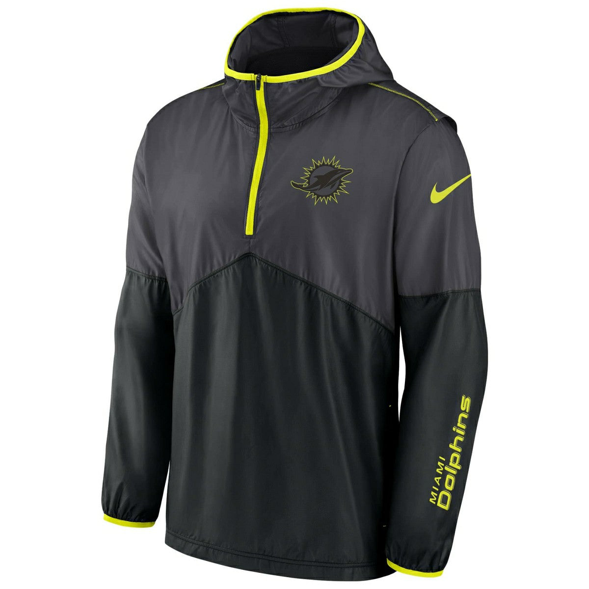 Miami Dolphins Nike VOLT Half-Zip NFL Jacket Black Fashion