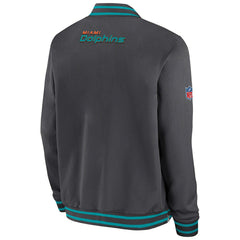Miami Dolphins NFL Sideline Nike Coach Bomber Jacket Taass sale