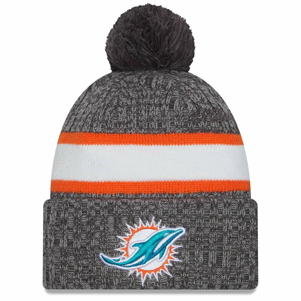 Miami Dolphins Gray 2023 NFL Sideline New Era Sport Knit Hat Taass US