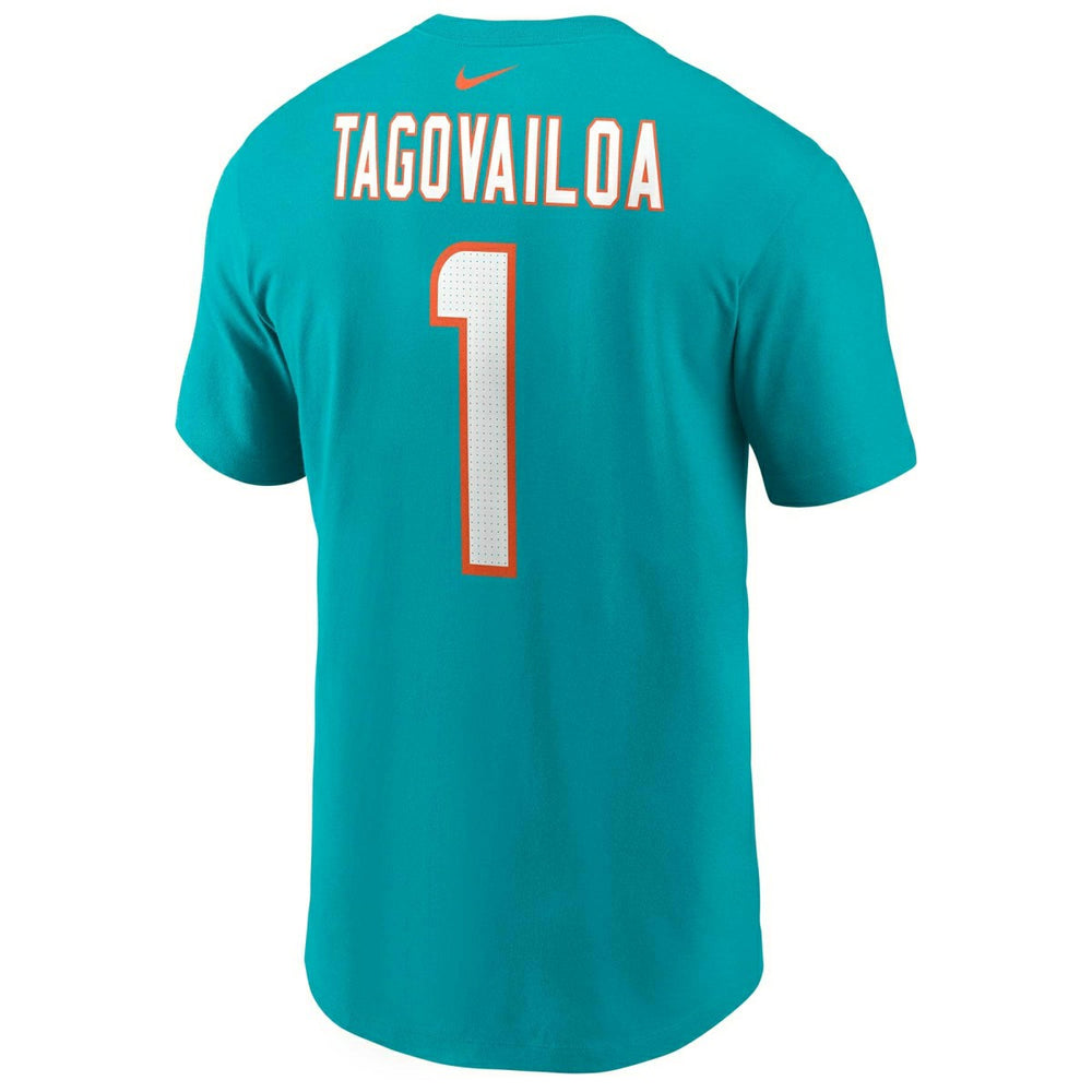 Tua Tagovailoa #1 Miami Dolphins Nike Player NFL T-Shirt Aqua Lifestyle