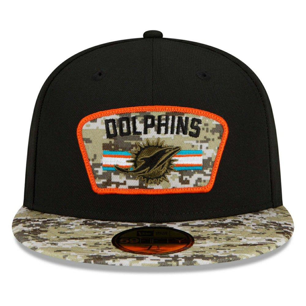 Miami Dolphins 2021 NFL On-Field Salute to Service New Era 59FIFTY Fitted Cap Taass sale