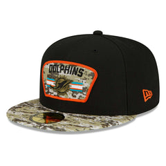 Miami Dolphins 2021 NFL On-Field Salute to Service New Era 59FIFTY Fitted Cap Taass sale