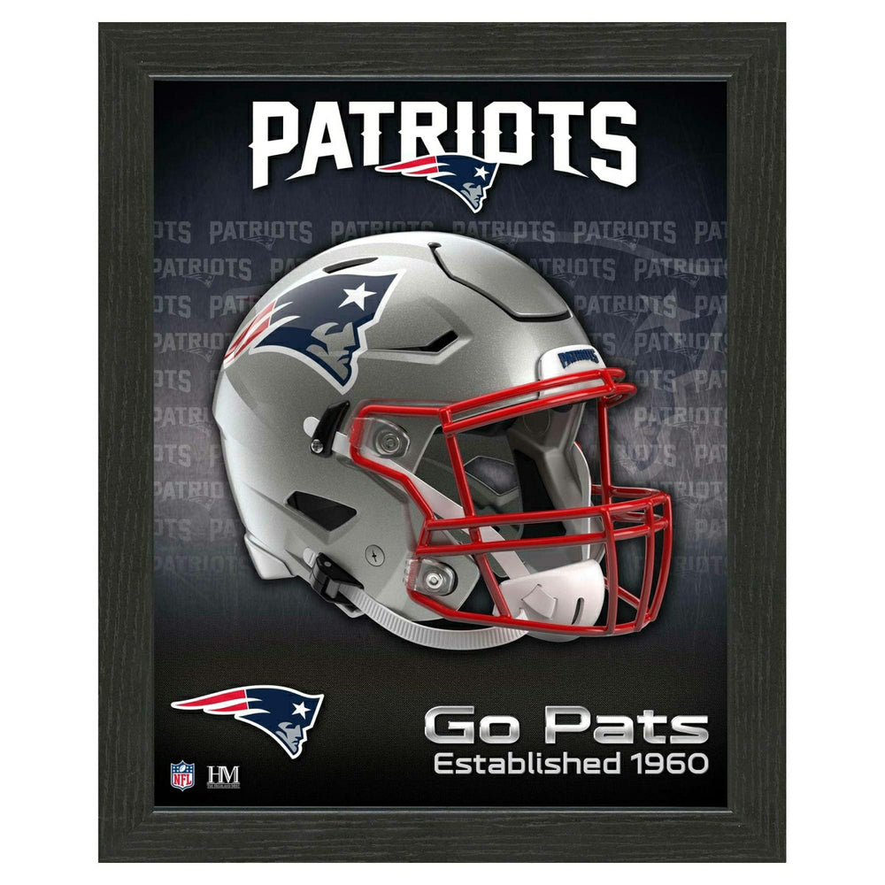 New England Patriots NFL Team Helmet Framed Photo Taass sale