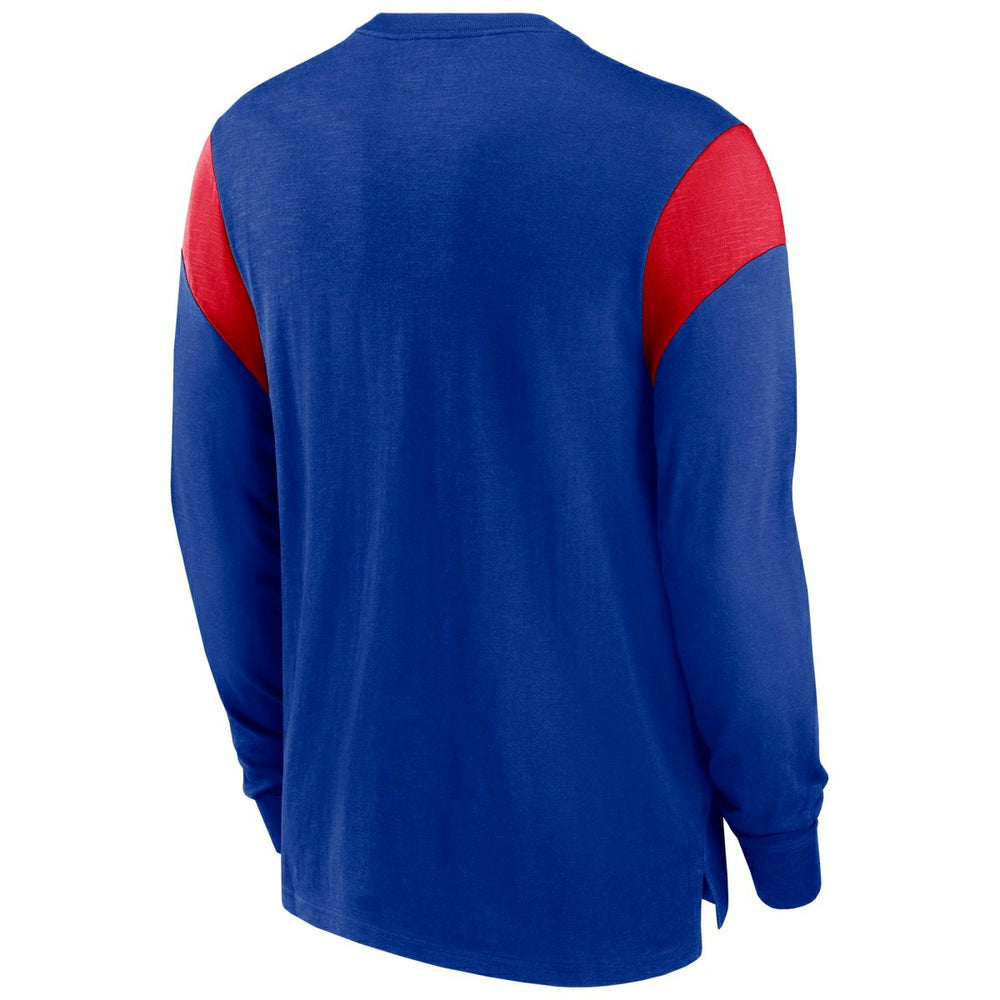 New England Patriots NFL Historic Nike Slub Long Sleeve Shirt Blue Classic