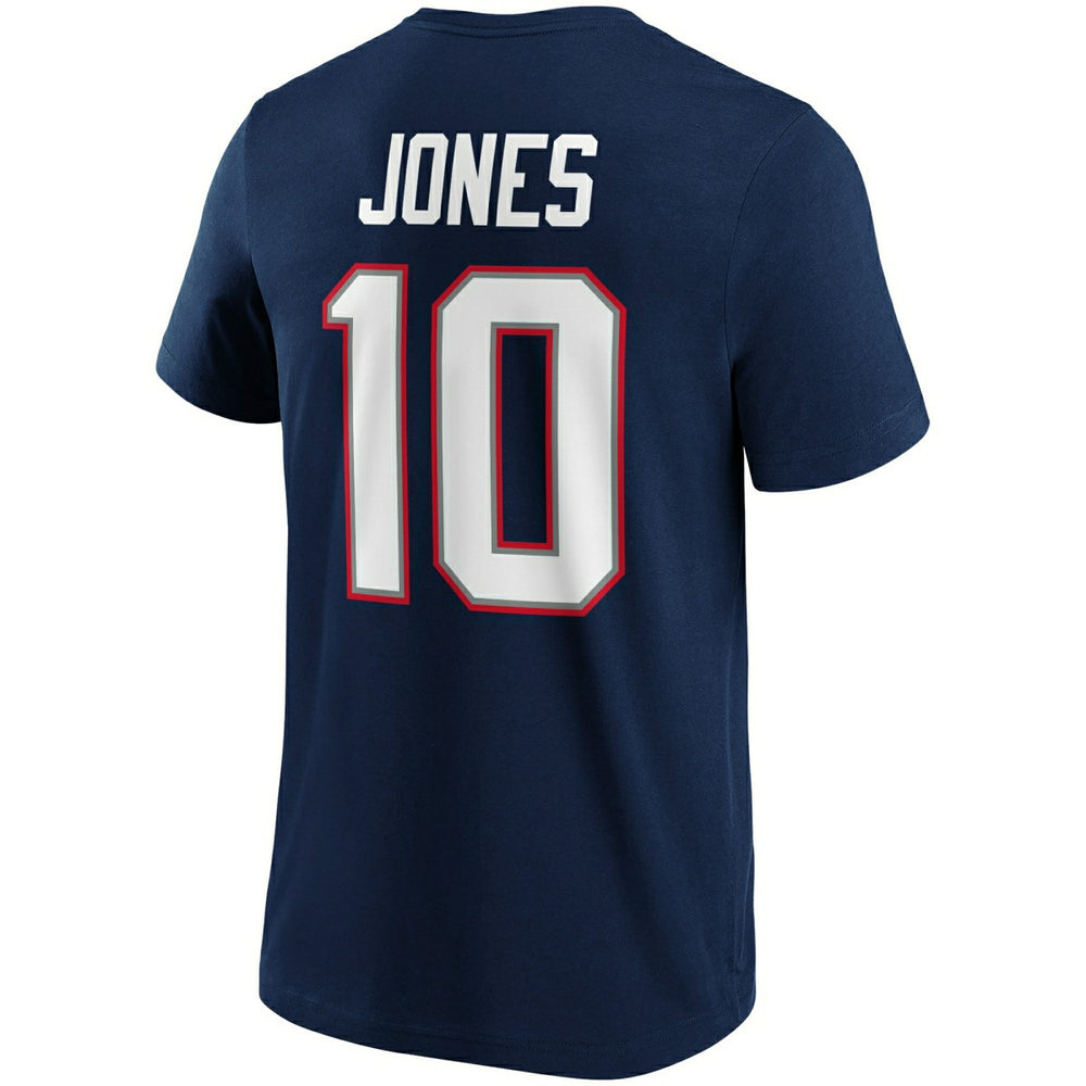 Mac Jones #10 New England Patriots Iconic Player NFL T-Shirt Navy Taass sale