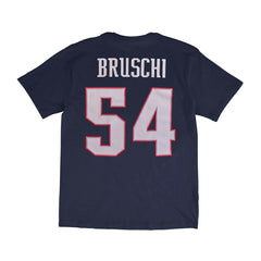 Tedy Bruschi #54 New England Patriots Mitchell & Ness NFL T-Shirt Navy Lifestyle