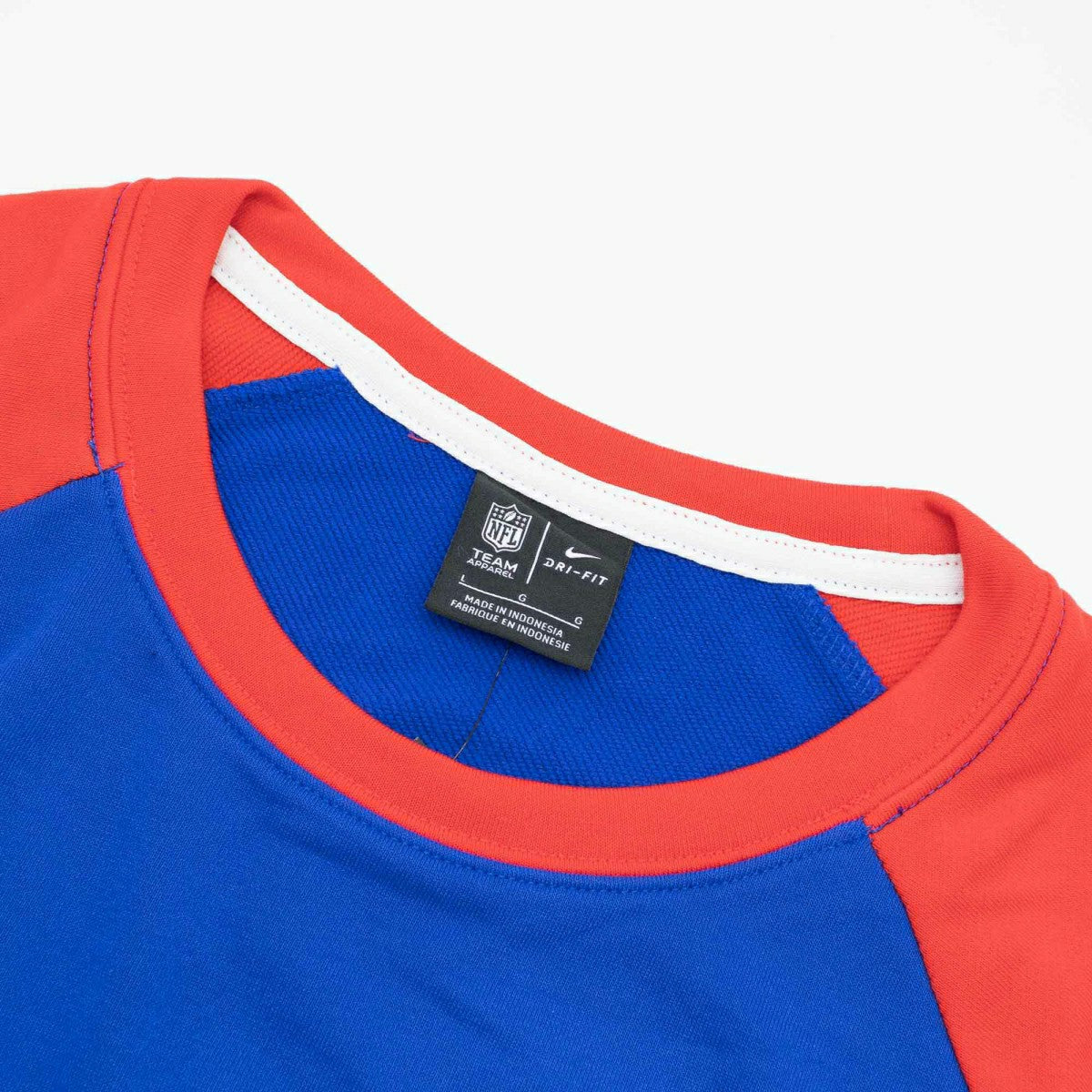 New England Patriots Raglan NFL Throwback Nike Crewneck Pullover Classic