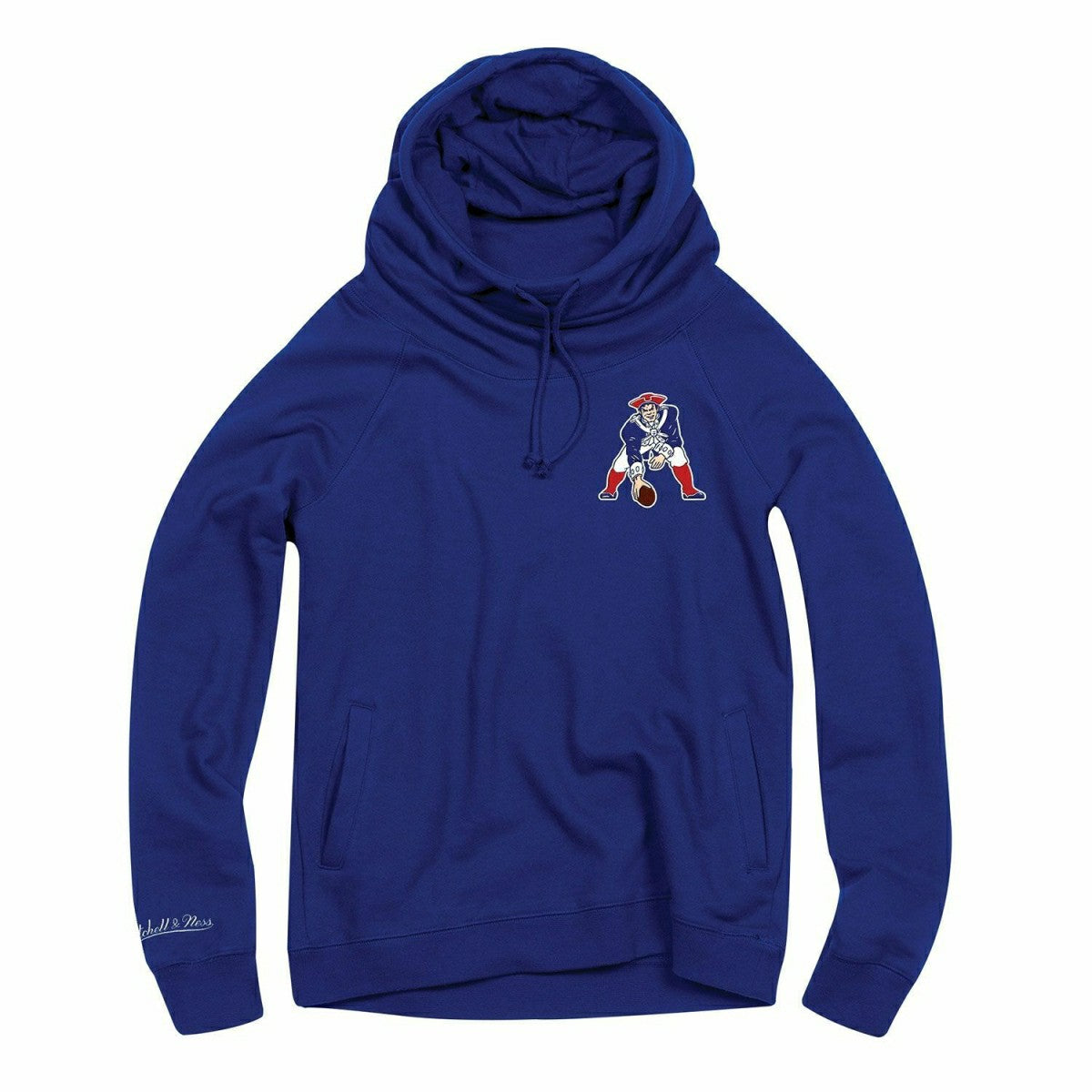 New England Patriots Funnel Neck Pullover NFL Hoodie (WOMEN'S) Classic