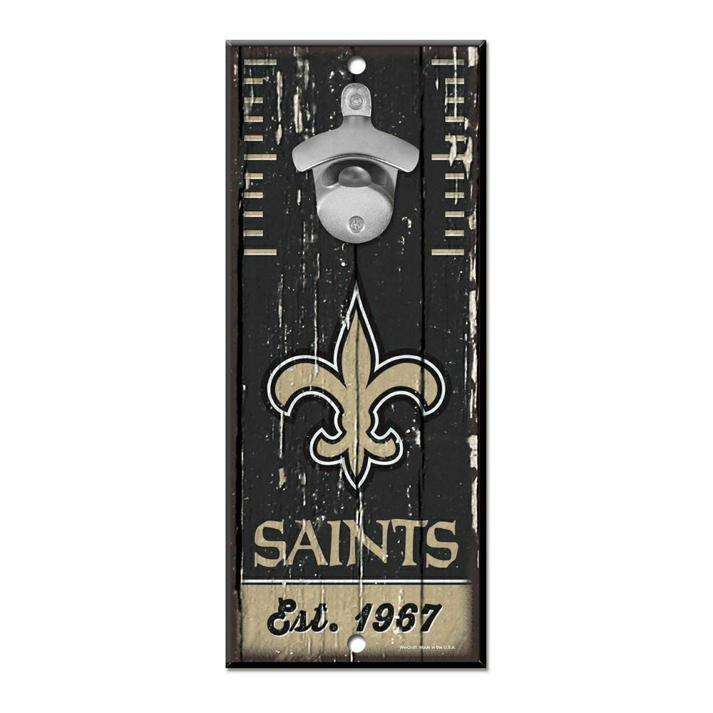 New Orleans Saints NFL Bottle Opener Sign Taass sale