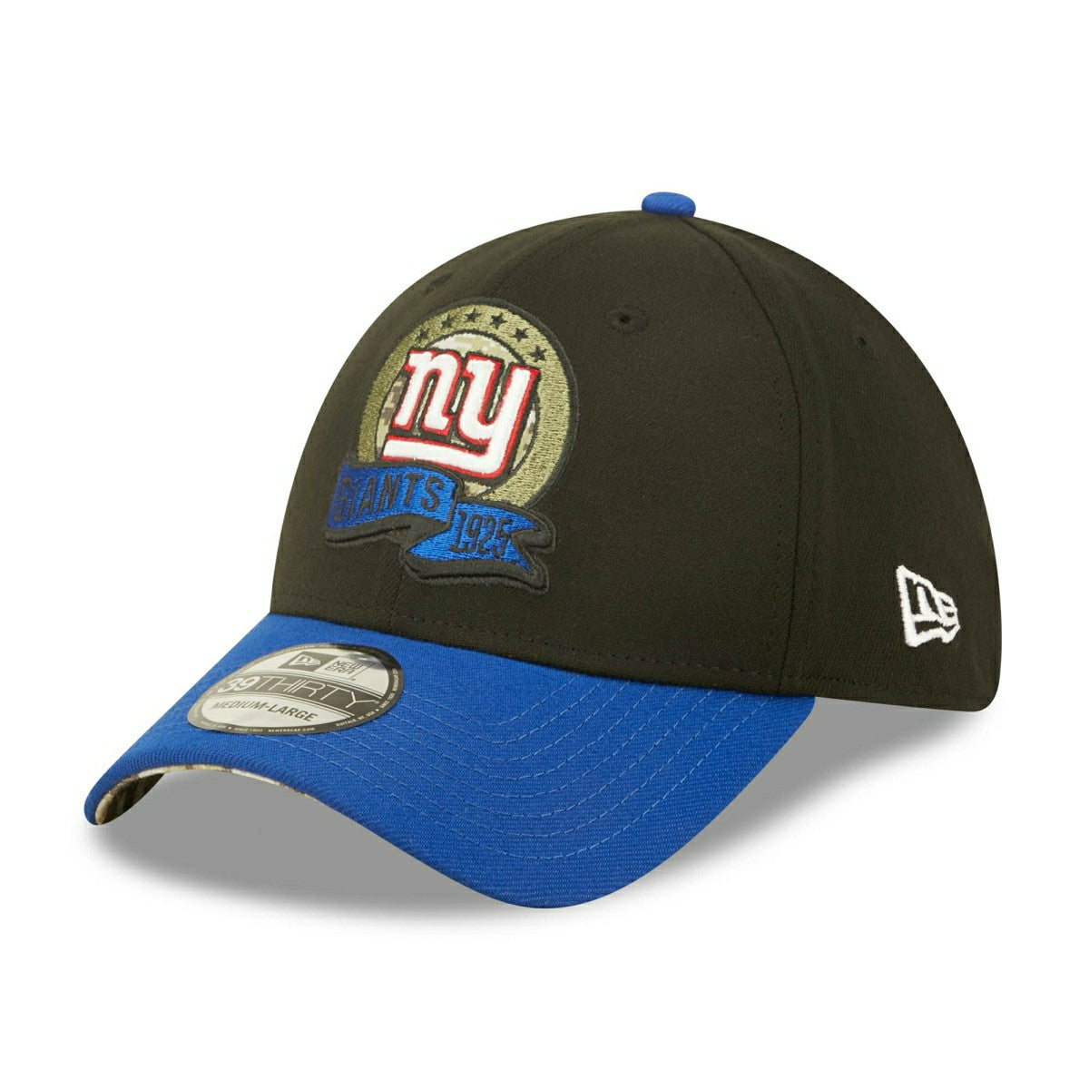 New York Giants 2022 NFL On-Field Salute to Service New Era 39THIRTY Flex Cap Lifestyle