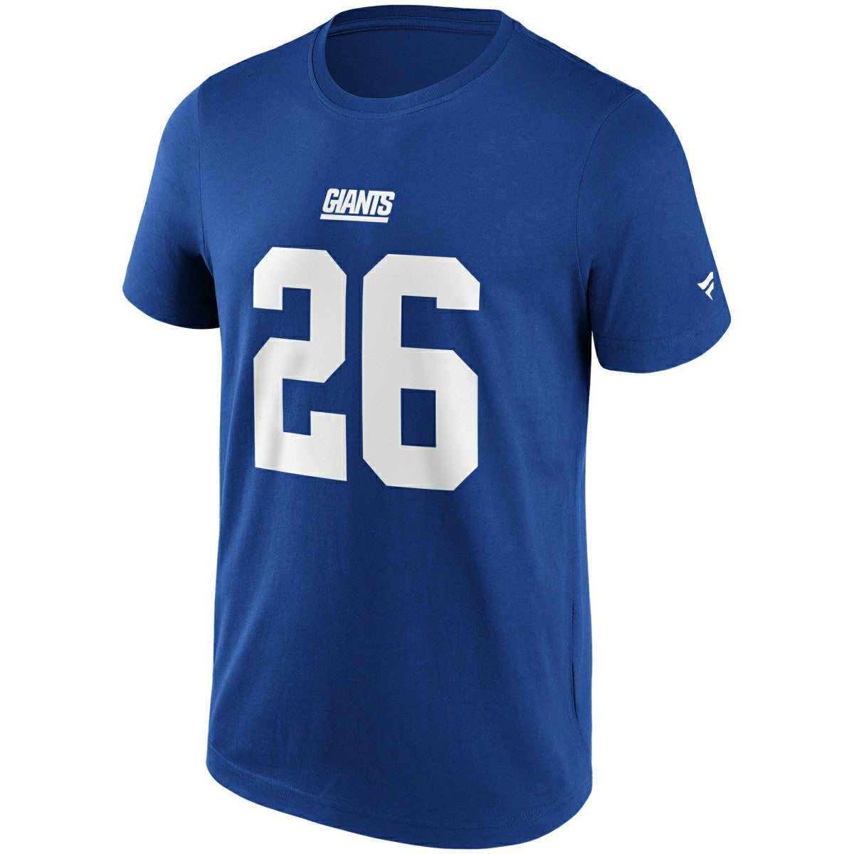 Saquon Barkley #26 New York Giants Iconic Player NFL T-Shirt Blue Lifestyle