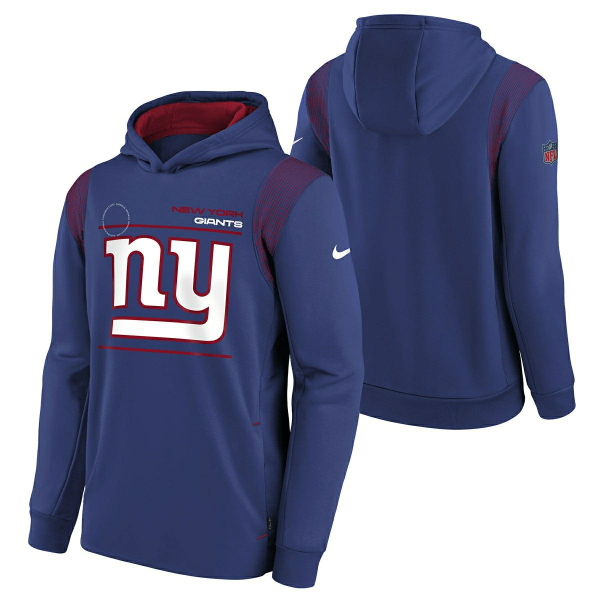 New York Giants 2021 NFL Sideline Nike Therma Hoodie (YOUTH) Fashion