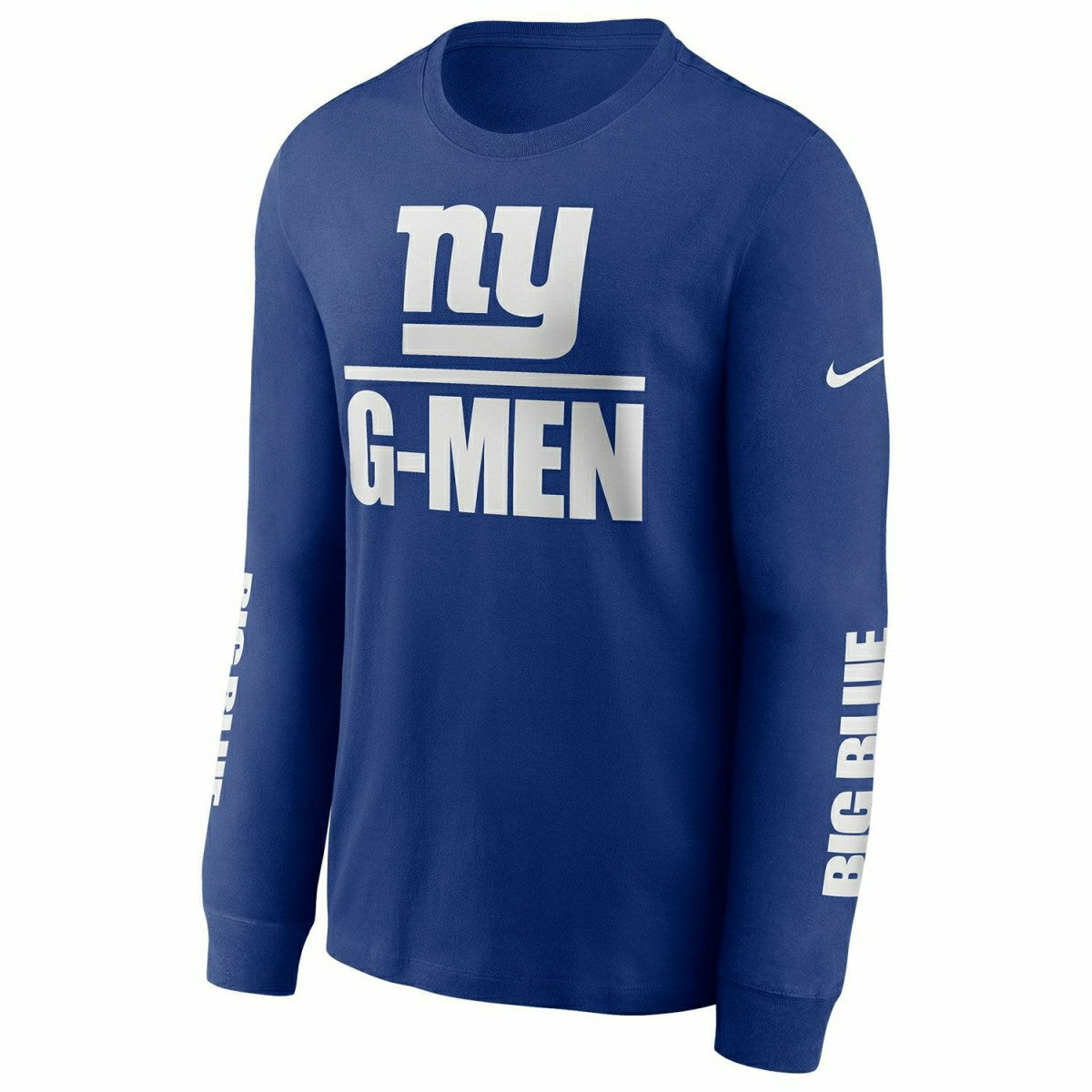 New York Giants Split Local Nike Long Sleeve Shirt Blue Taass for sale