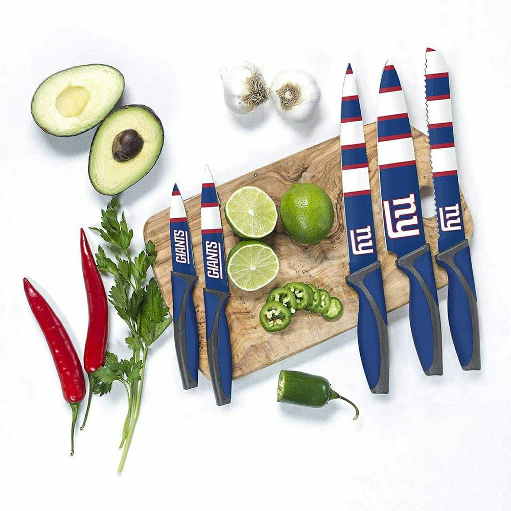 New York Giants NFL 5-Piece Kitchen Knife Set Taass for sale
