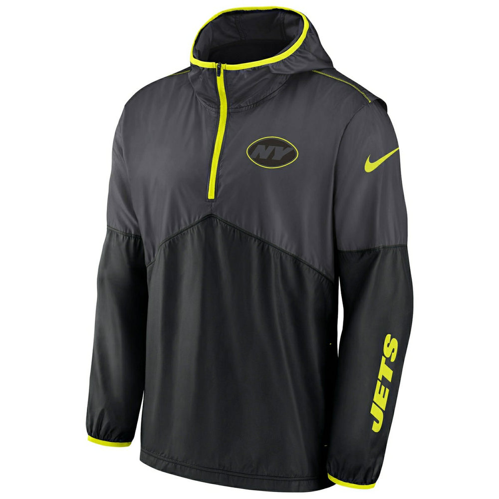 New York Jets Nike VOLT Half-Zip NFL Jacket Black Lifestyle