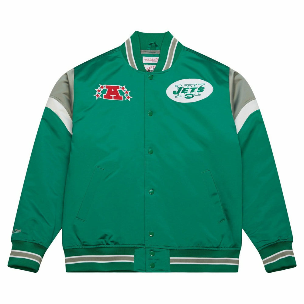 New York Jets Mitchell & Ness Heavyweight Satin NFL Jacket Taass US