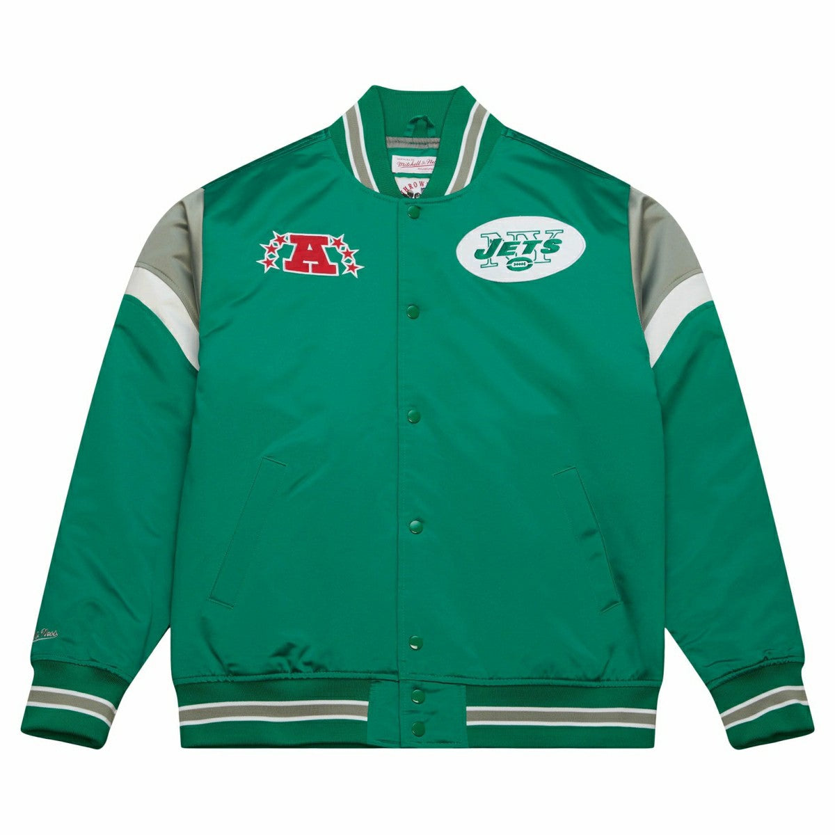 New York Jets Mitchell & Ness Heavyweight Satin NFL Jacket Taass US