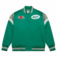 New York Jets Mitchell & Ness Heavyweight Satin NFL Jacket Taass US
