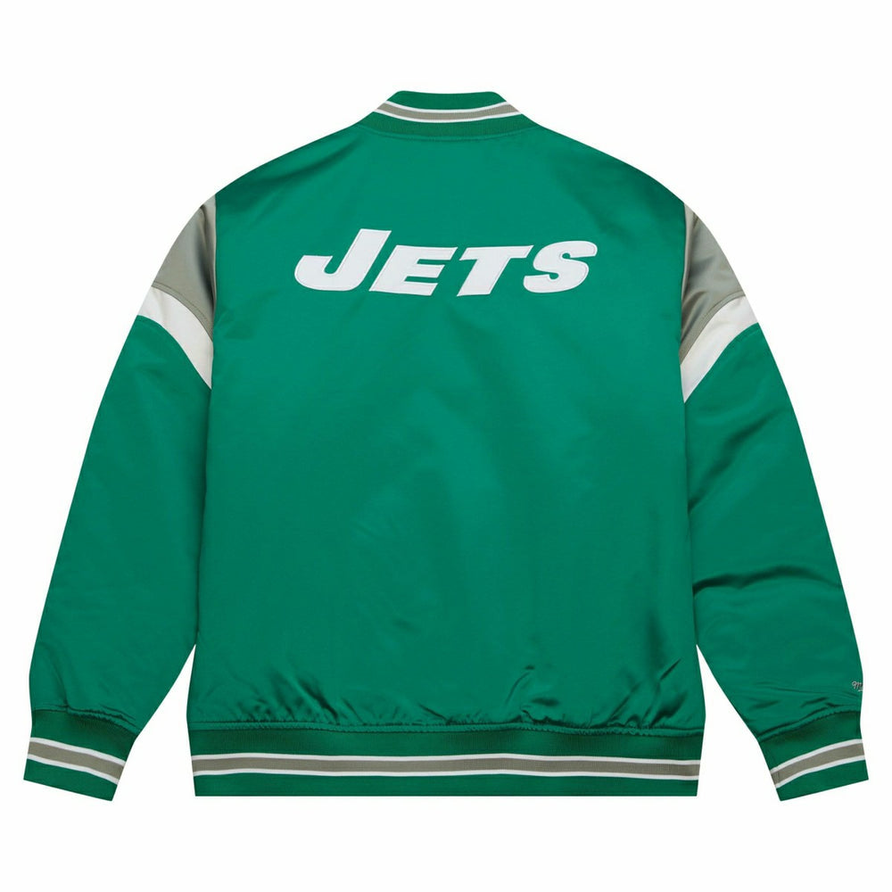New York Jets Mitchell & Ness Heavyweight Satin NFL Jacket Taass US
