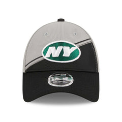 New York Jets Colorway 2023 NFL Sideline New Era Stretch-Snap 9FORTY Cap Gray Lifestyle