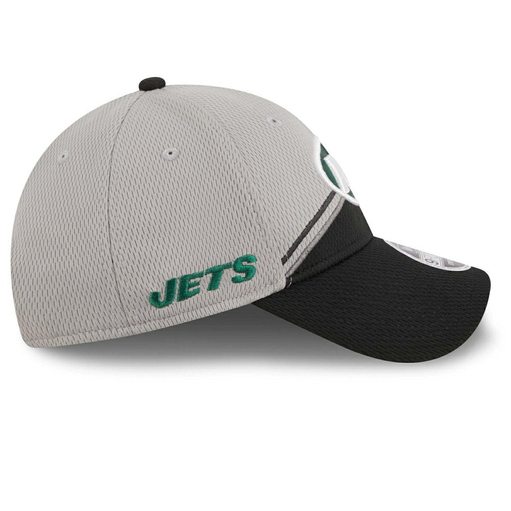 New York Jets Colorway 2023 NFL Sideline New Era Stretch-Snap 9FORTY Cap Gray Lifestyle