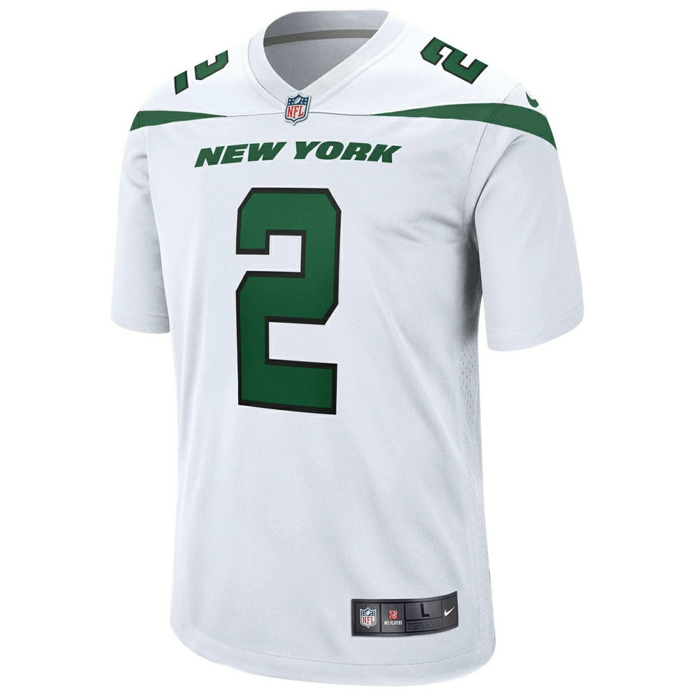 Zach Wilson #2 New York Jets Nike Game NFL Football Jersey White Lifestyle