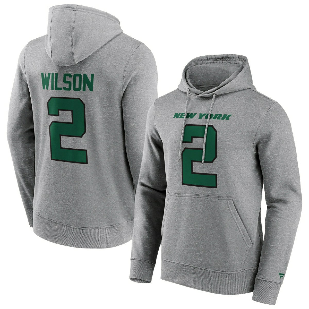 Zach Wilson #2 New York Jets Iconic Player NFL Hoodie Grey Fashion