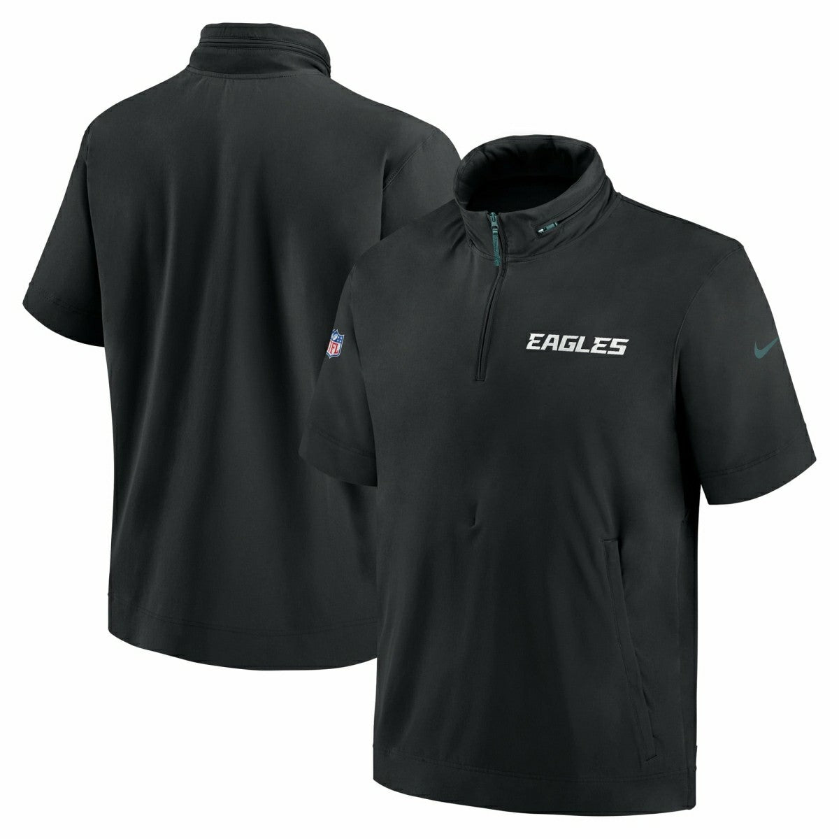 Philadelphia Eagles 2024 NFL Sideline Nike Lightweight Coach Jacket Black Fashion