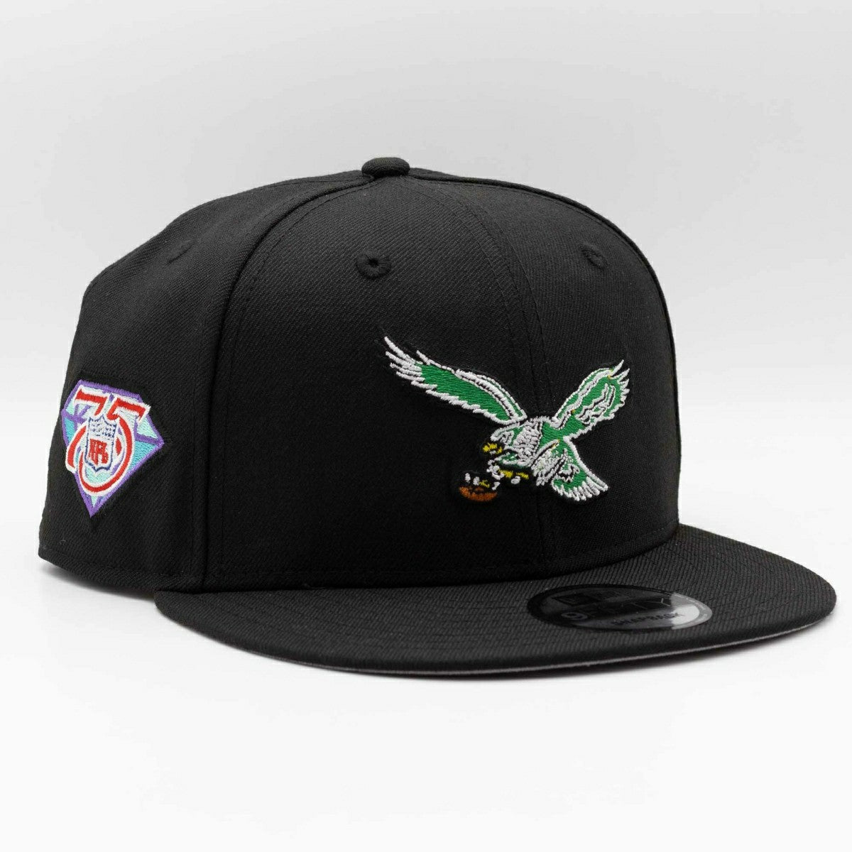 Philadelphia Eagels NFL 75th Anniversary New Era 9FIFTY Snapback NFL Cap Black Fashion