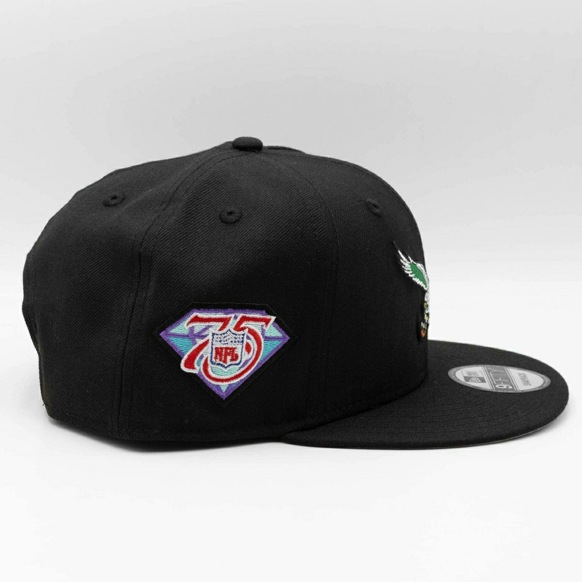 Philadelphia Eagels NFL 75th Anniversary New Era 9FIFTY Snapback NFL Cap Black Fashion