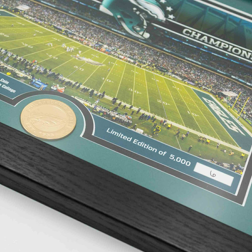 Philadelphia Eagles Team Stadium Bronze Coin Framed NFL Photo Taass sale
