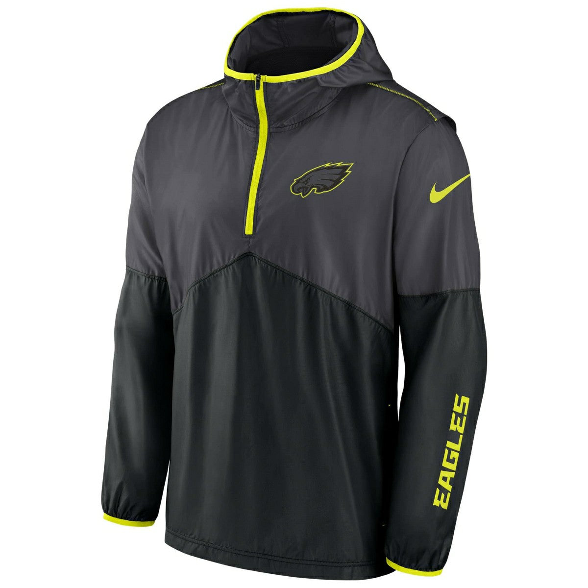 Philadelphia Eagles Nike VOLT Half-Zip NFL Jacket Black Lifestyle