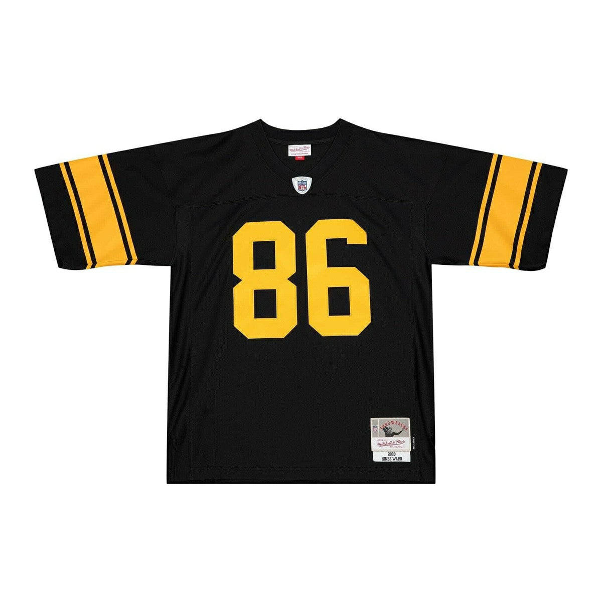 Hines Ward #86 Pittsburgh Steelers 2008 Mitchell & Ness NFL Jersey Alternate Black Taass US