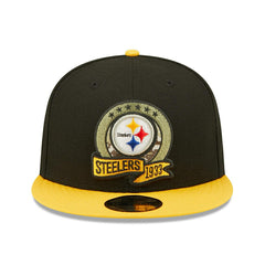 Pittsburgh Steelers 2022 NFL On-Field Salute to Service New Era 9FIFTY Snapback Cap Fashion