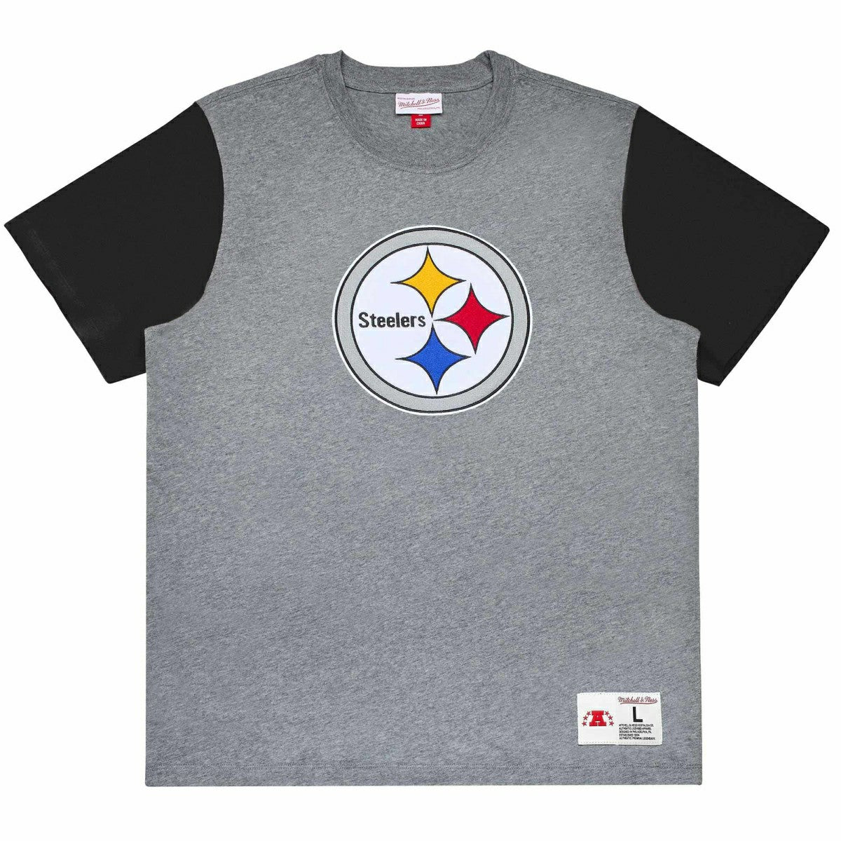Pittsburgh Steelers Mitchell & Ness Color Blocked NFL Throwback T-Shirt Lifestyle