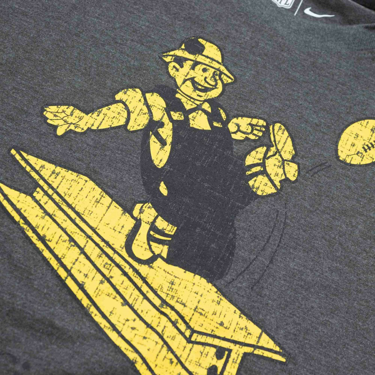 Pittsburgh Steelers Distressed Historic Nike Tri-Blend NFL T-Shirt Gray Taass US