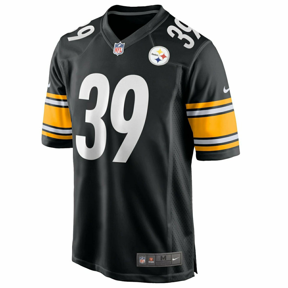 Minkah Fitzpatrick #39 Pittsburgh Steelers Nike Game NFL Football Jersey Black Lifestyle