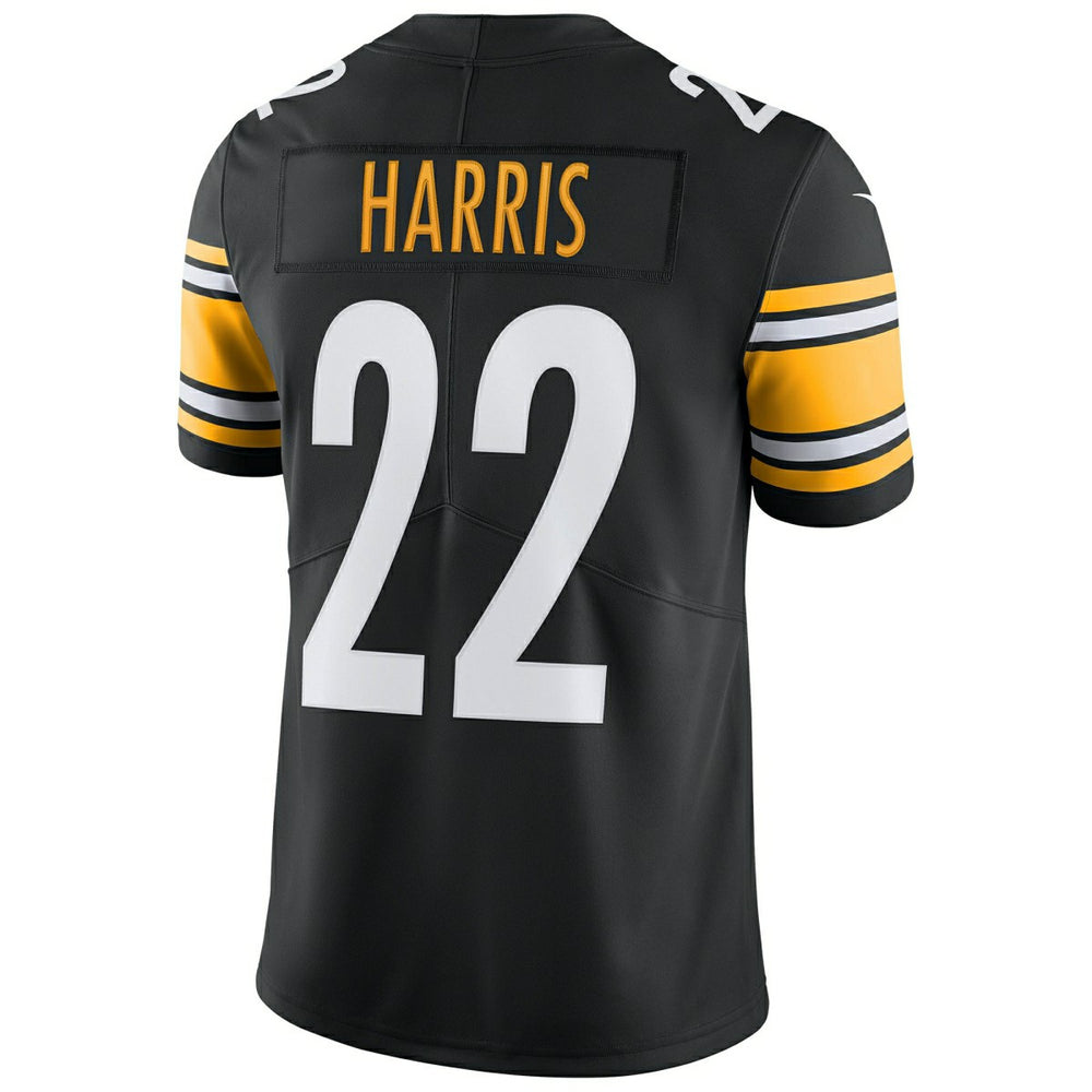 Najee Harris #22 Pittsburgh Steelers Nike Vapor Limited NFL Jersey Black Taass for sale