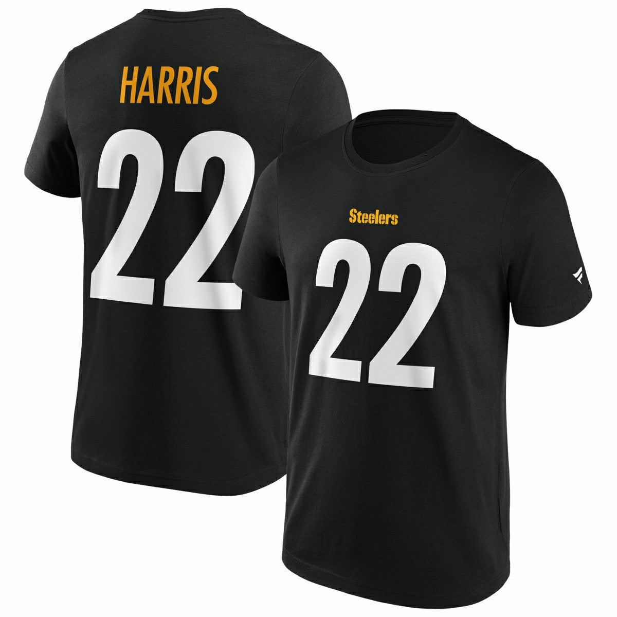 Najee Harris #22 Pittsburgh Steelers Iconic Player NFL T-Shirt Schwarz Lifestyle