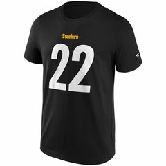 Najee Harris #22 Pittsburgh Steelers Iconic Player NFL T-Shirt Schwarz Lifestyle