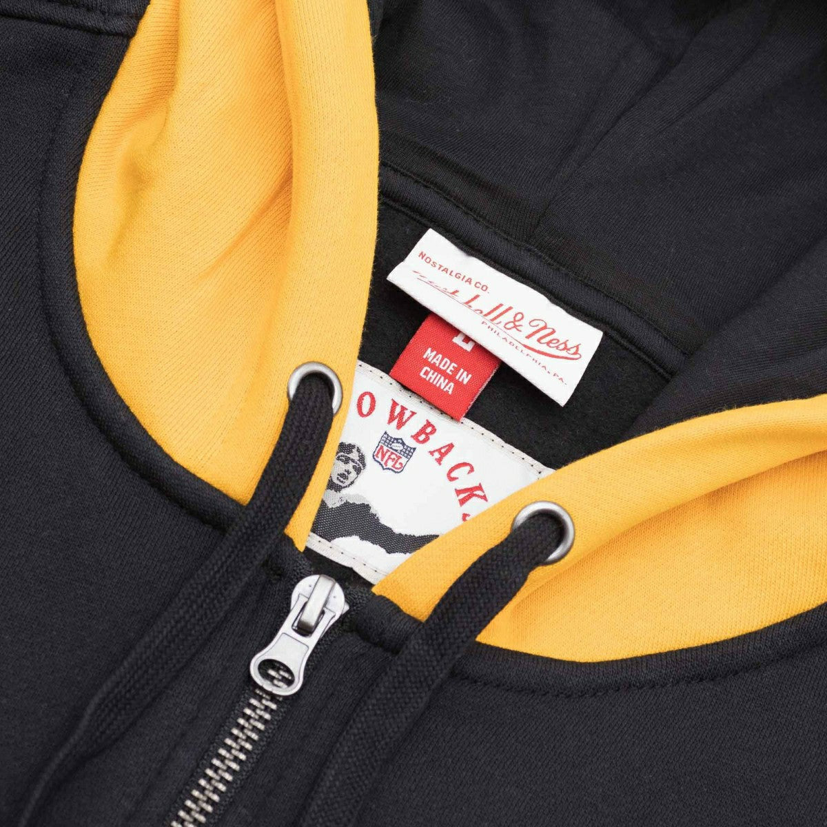 Pittsburgh Steelers Mitchell & Ness NFL Full Zip Fleece Hoodie Fashion