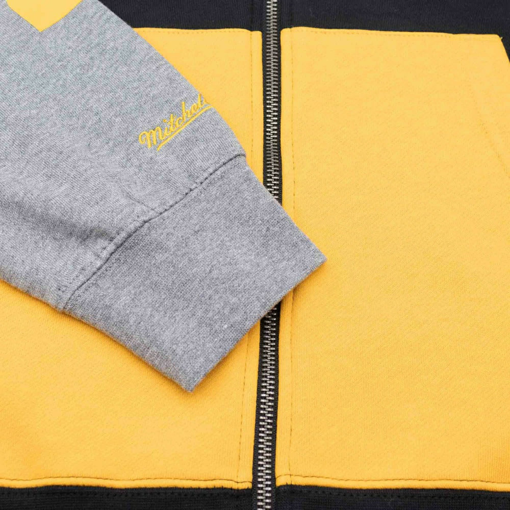 Pittsburgh Steelers Mitchell & Ness NFL Full Zip Fleece Hoodie Fashion