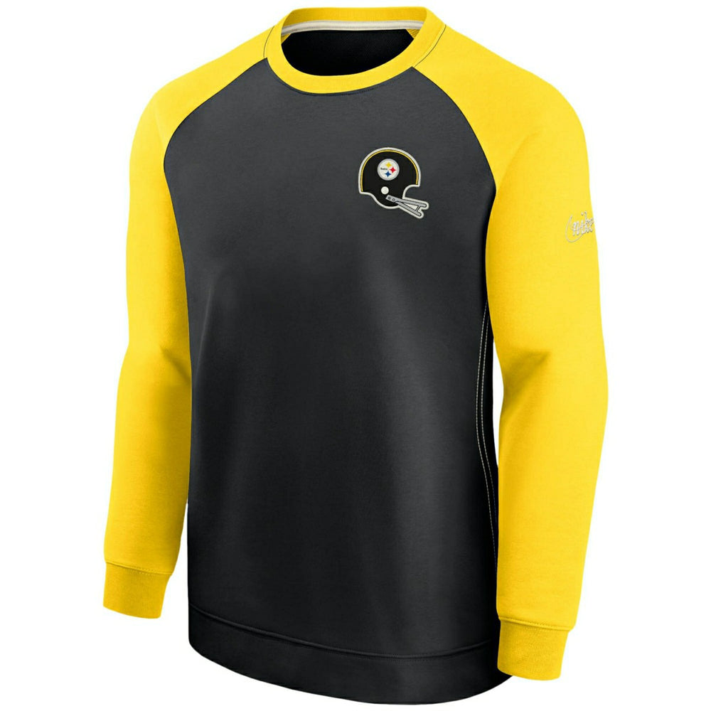 Pittsburgh Steelers Raglan NFL Throwback Nike Crewneck Pullover Lifestyle