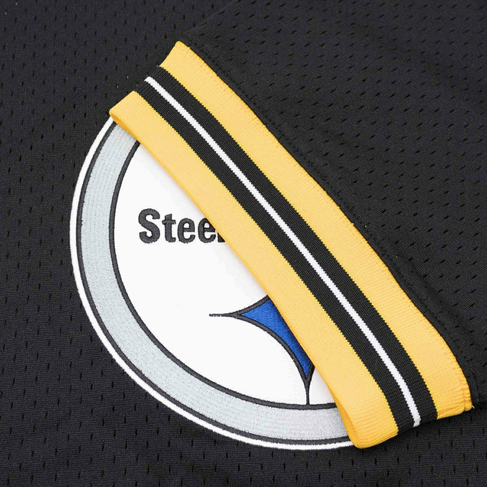Pittsburgh Steelers Unbeaten Mitchell & Ness NFL V-Neck Mesh Shirt Black Taass for sale