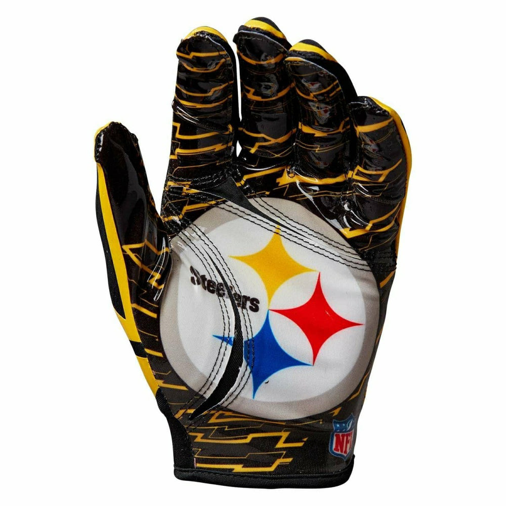 Pittsburgh Steelers Wilson Youth Stretch-Fit NFL Receivers Gloves (KIDS) Taass sale